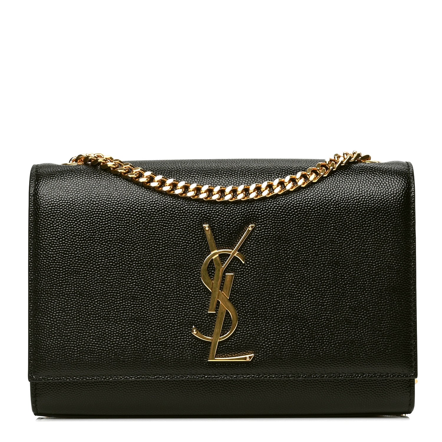 Saint Laurent Grain De Poudre Small Monogram Kate Satchel Black 1 of 4