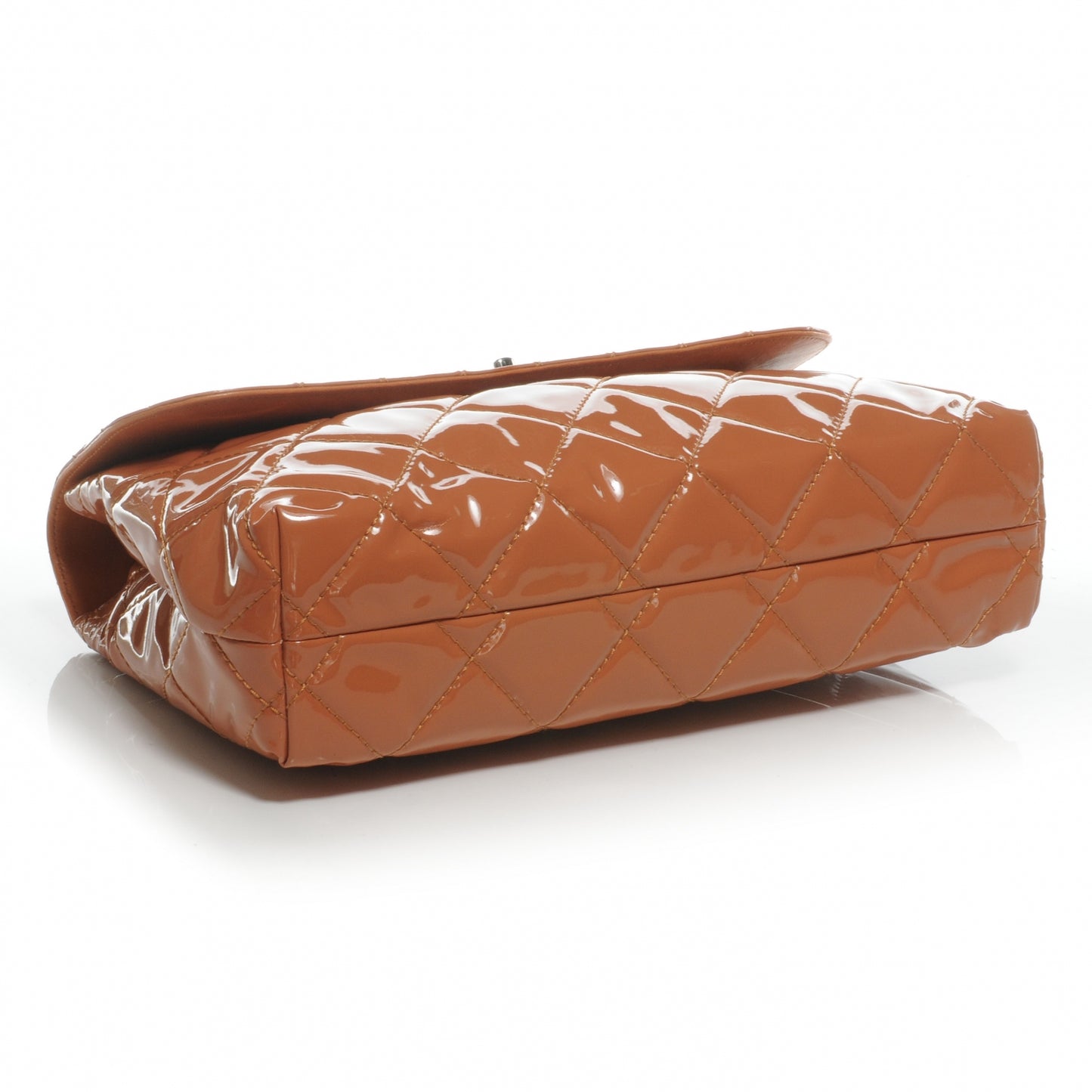 Vinyl Quilted In the Business Flap Bag Salmon