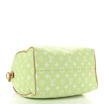 Louis Vuitton Calfskin Monogram Speedy P9 Bandouliere 30 Frozen Lime Vert Clair 4 of 9