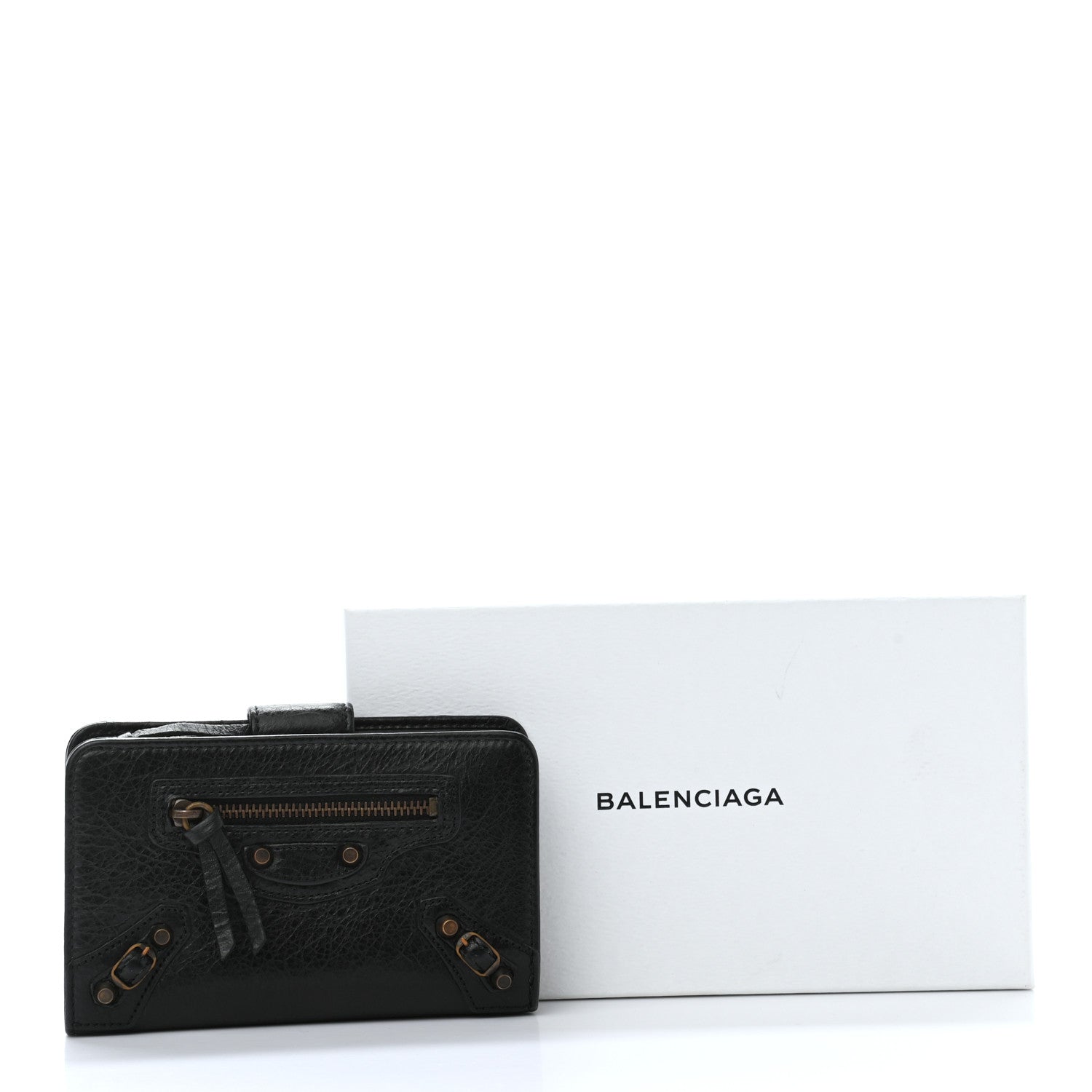 Balenciaga Agneau Classic Hardware Continental Zip Around Wallet Black 9 of 9