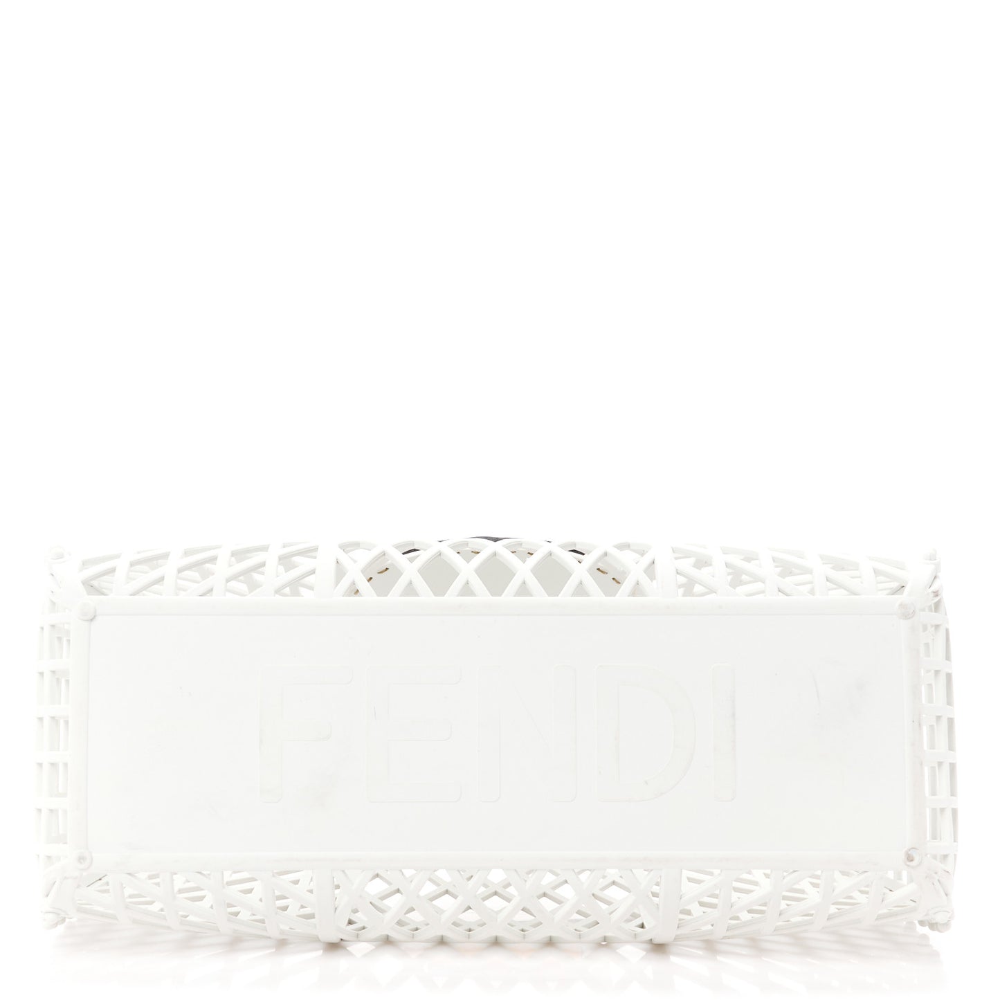 Recycled Plastic Vitello Liberty Matte Medium Fendi Basket White Ice Miele Scuro