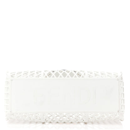 Fendi Recycled Plastic Vitello Liberty Matte Medium Fendi Basket White Ice Miele Scuro 9 of 13