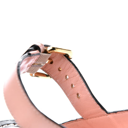 Louis Vuitton Calfskin Damier Ebene Passenger Heeled Sandals 39 11 of 12