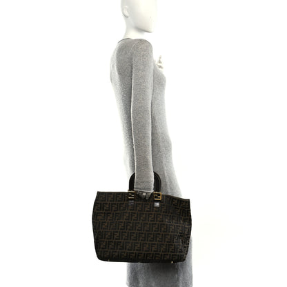 Fendi Zucca Top Handle Tote Tobacco 2 of 9