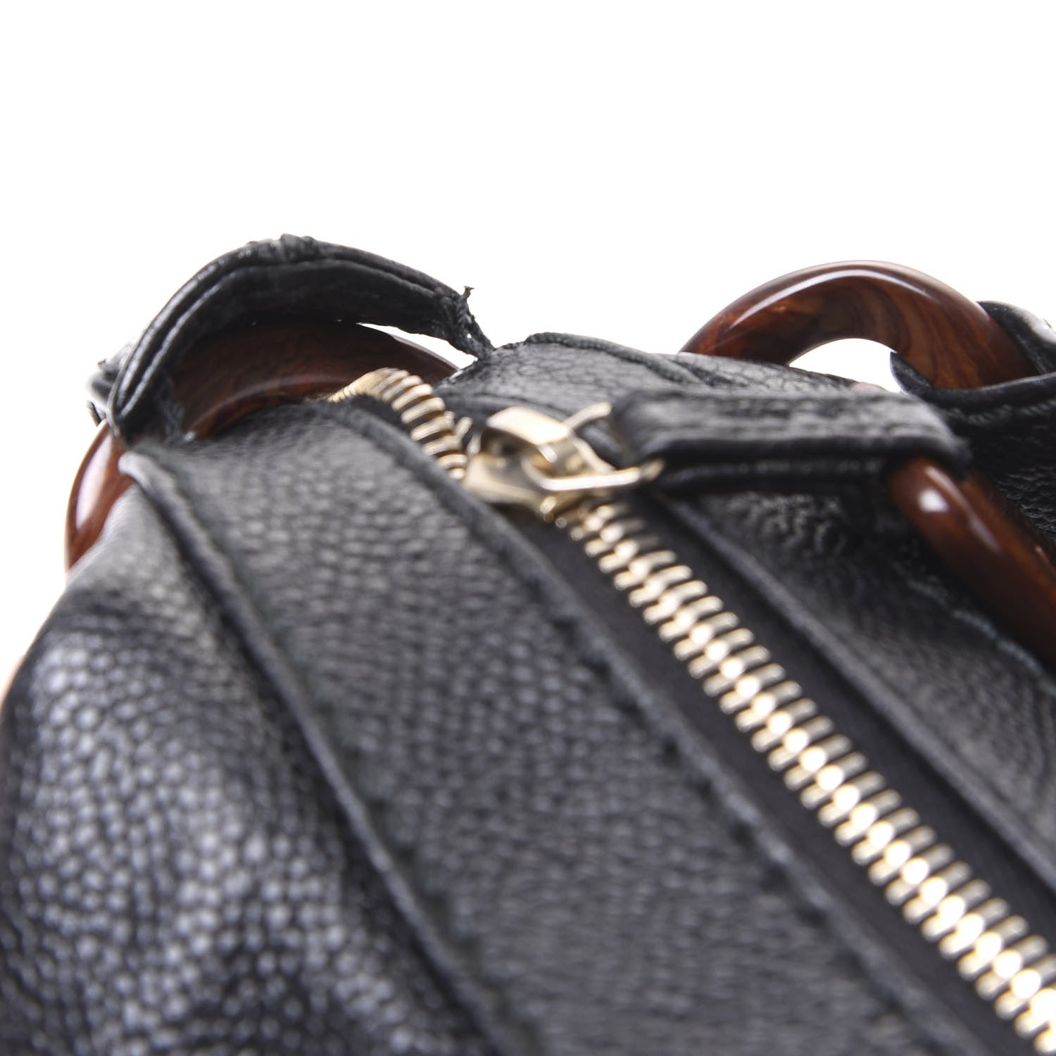 Chanel Caviar CC Wood Chain Hobo Black 10 of 11