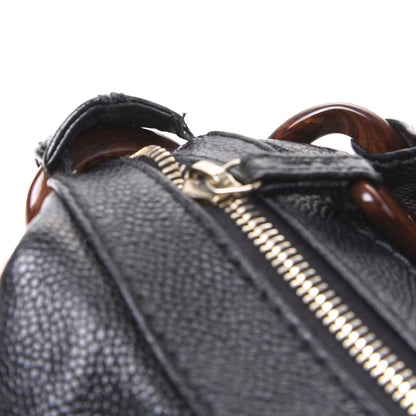 Chanel Caviar CC Wood Chain Hobo Black 10 of 11