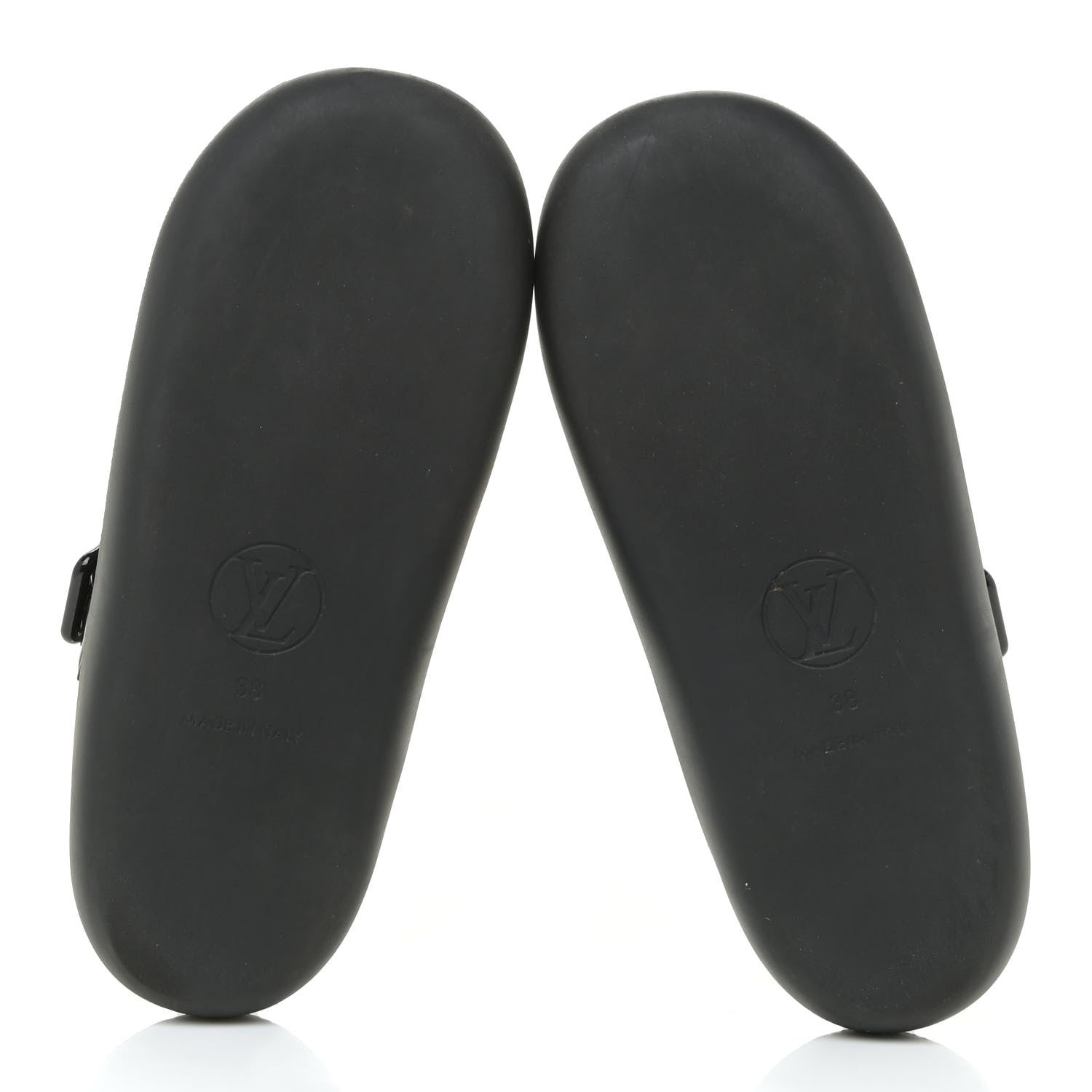 Louis Vuitton Monogram Sunbath Flat Mule Sandals 38 Black 6 of 12