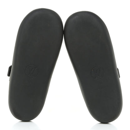 Louis Vuitton Monogram Sunbath Flat Mule Sandals 38 Black 6 of 12