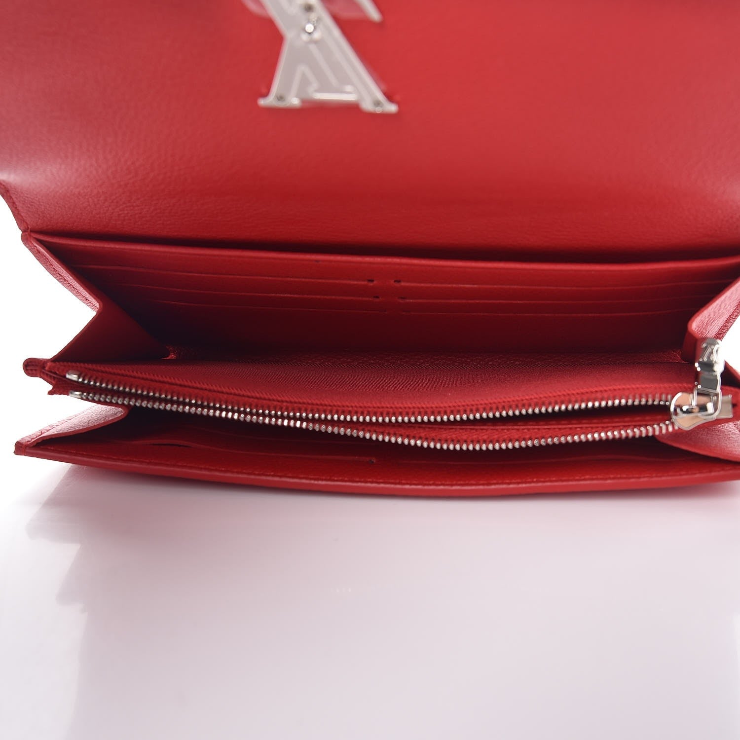 Louis Vuitton Calfskin Lockme II Wallet Rubis 7 of 7