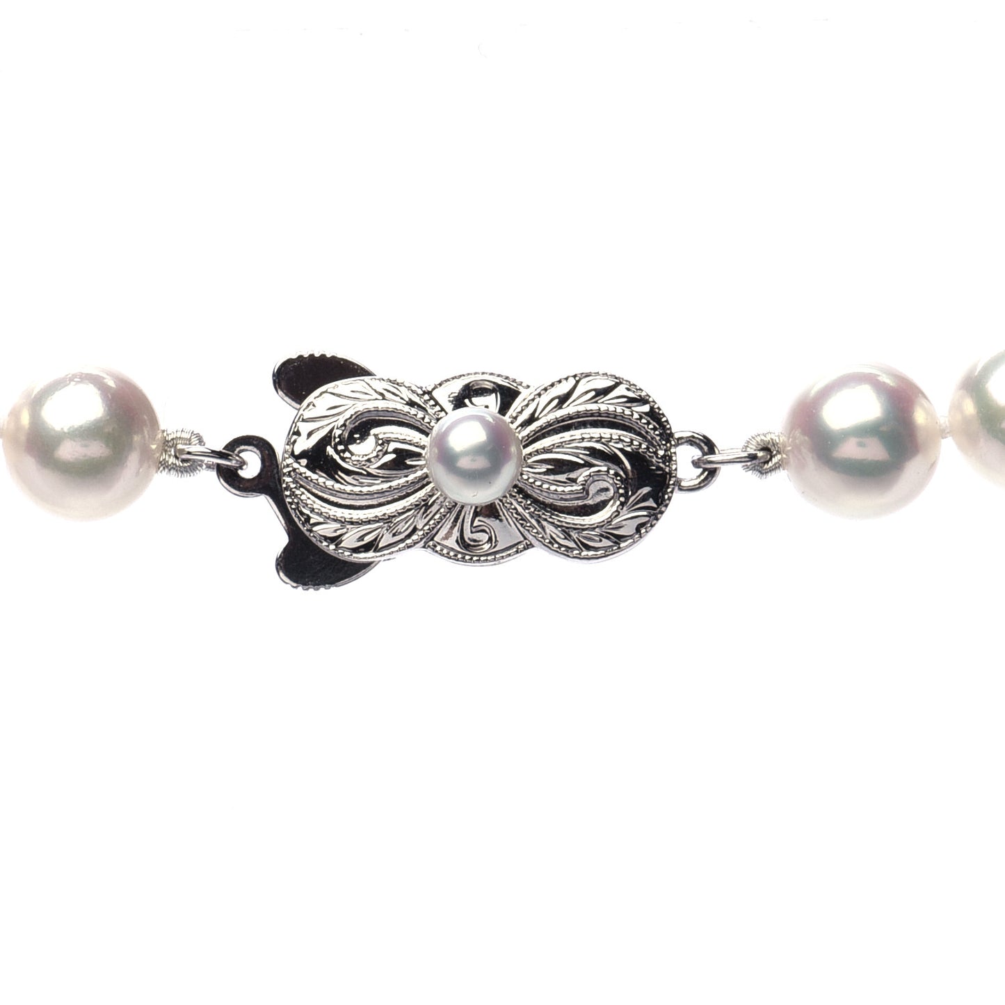 Sterling Silver Akoya Pearl 6.5-7mm Strand Necklace 18