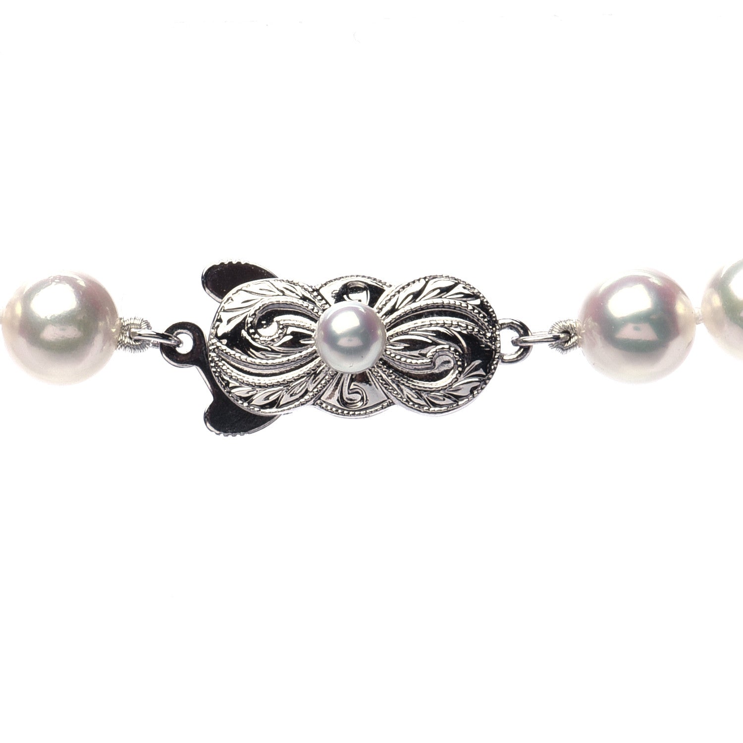 Mikimoto Sterling Silver Akoya Pearl 6.5-7mm Strand Necklace 18 4 of 6