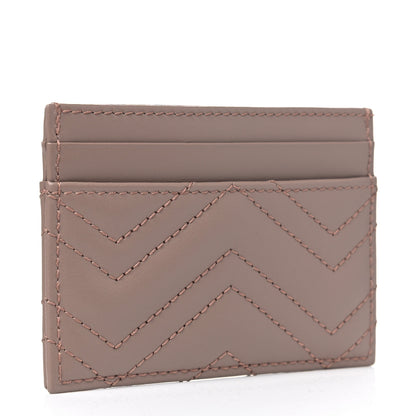 Gucci Calfskin Matelasse GG Marmont Card Holder Porcelain Rose 2 of 4