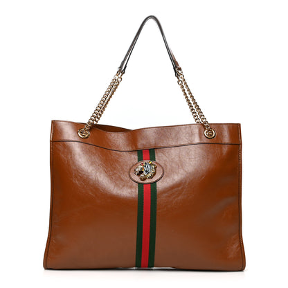 Gucci Calfskin Large Rajah Chain Tote Cuir 3 of 13
