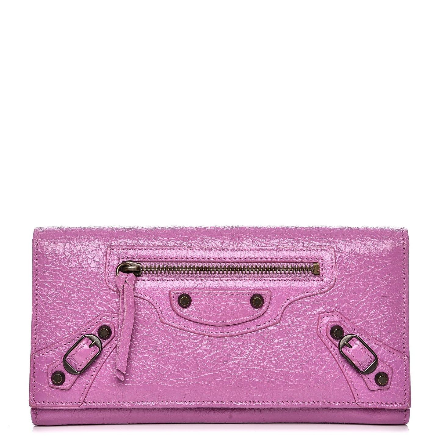 Agneau Classic Hardware Money Wallet Rose Berlingot