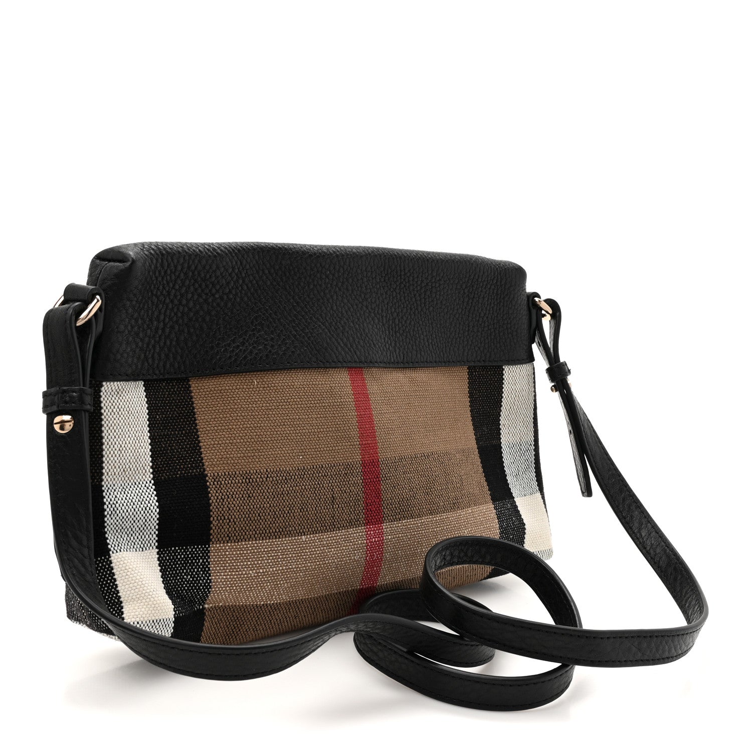 Burberry Canvas Check Small Farley Crossbody  Bag Black 3 of 10