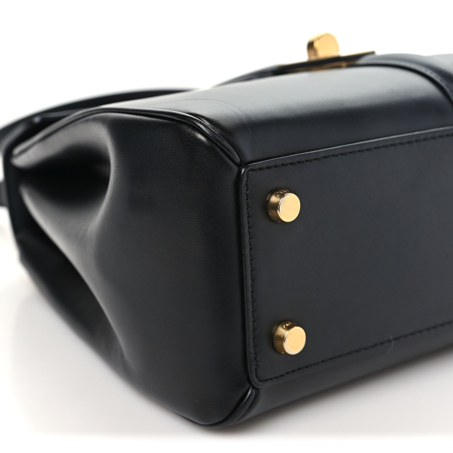 Celine Satinated Calfskin Small 16 Top Handle Bag Black 8 of 9