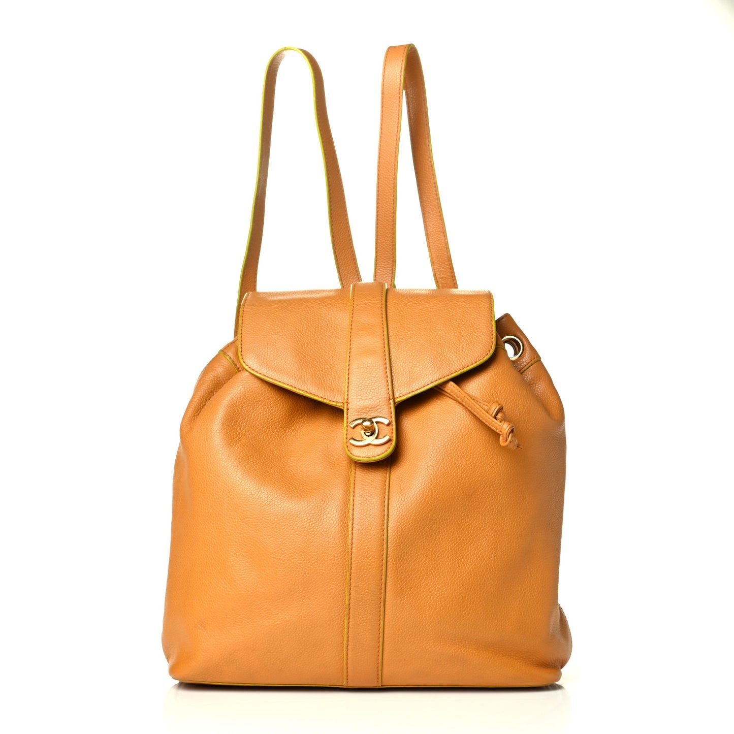 Caviar Drawstring Backpack Tan