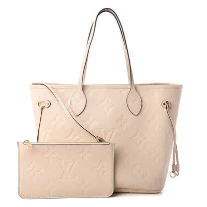 Louis Vuitton Empreinte Monogram Giant Neverfull MM Cream 1 of 9