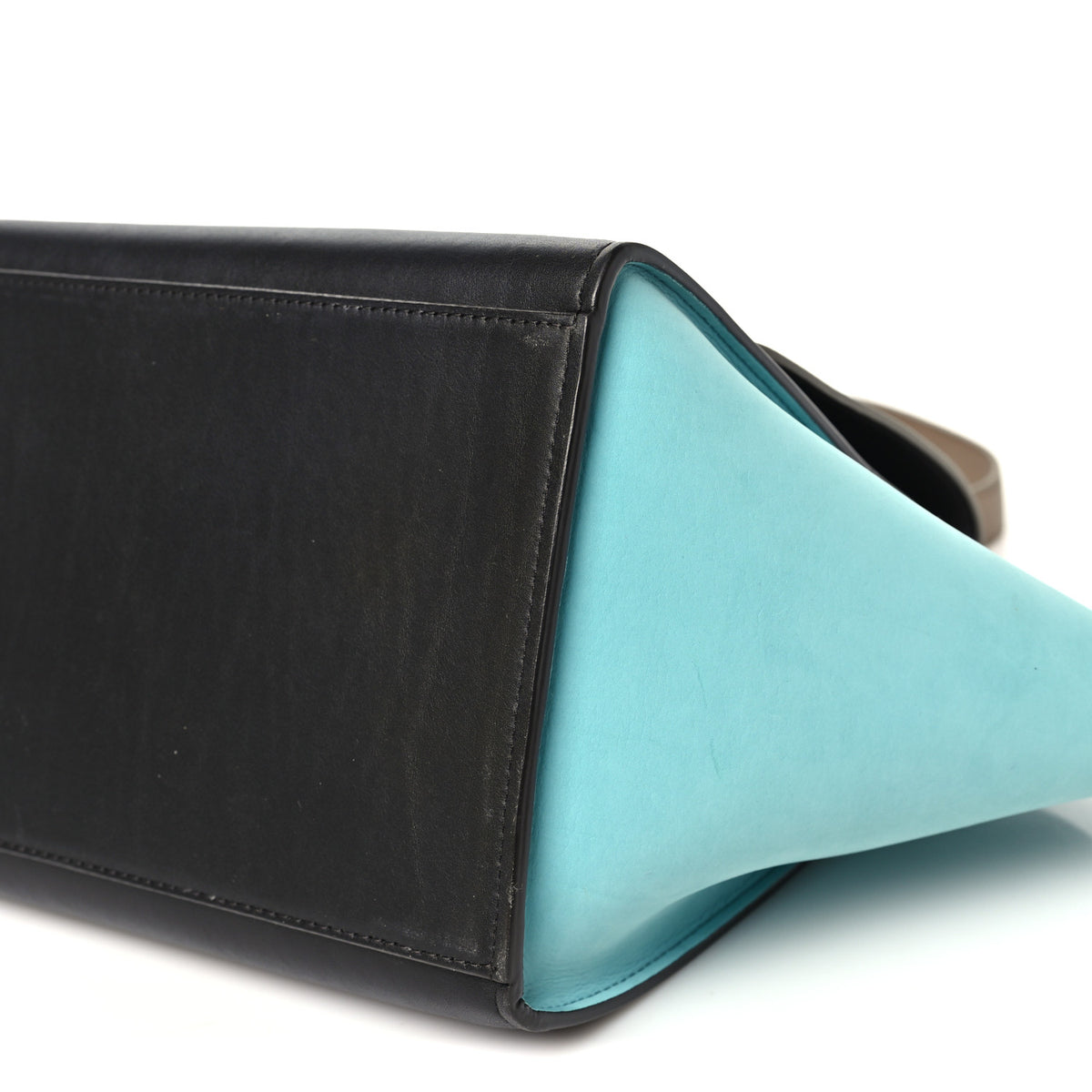Smooth Calfskin Nubuck Small Tri-Color Trapeze Taupe