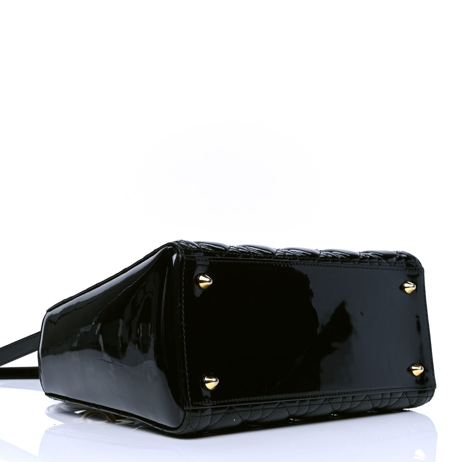 Christian Dior Patent Cannage Medium Lady Dior Black 3 of 4
