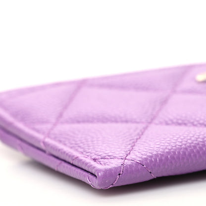 Chanel Caviar Quilted Card Holder Purple 10 of 12