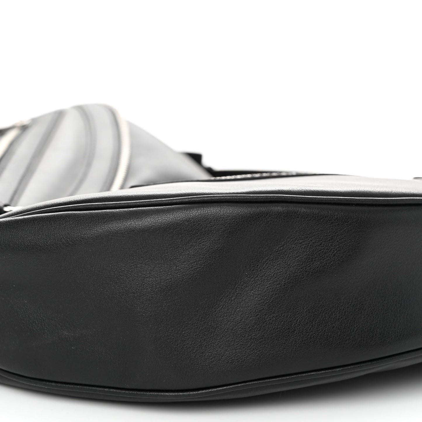 Calfskin Medium Repeat Zip Hobo Black