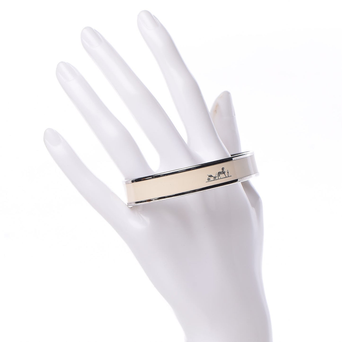 Enamel Printed Caleche Medium Bracelet 65 Pannacotta