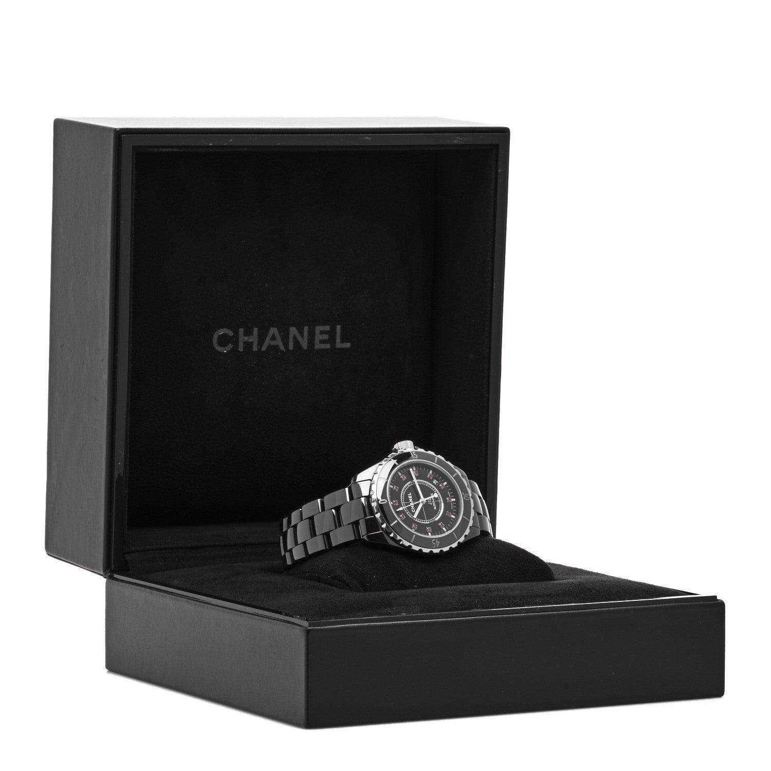 Chanel Stainless Steel Ceramic Ruby 38mm J12 Automatic Watch Black 5 of 5