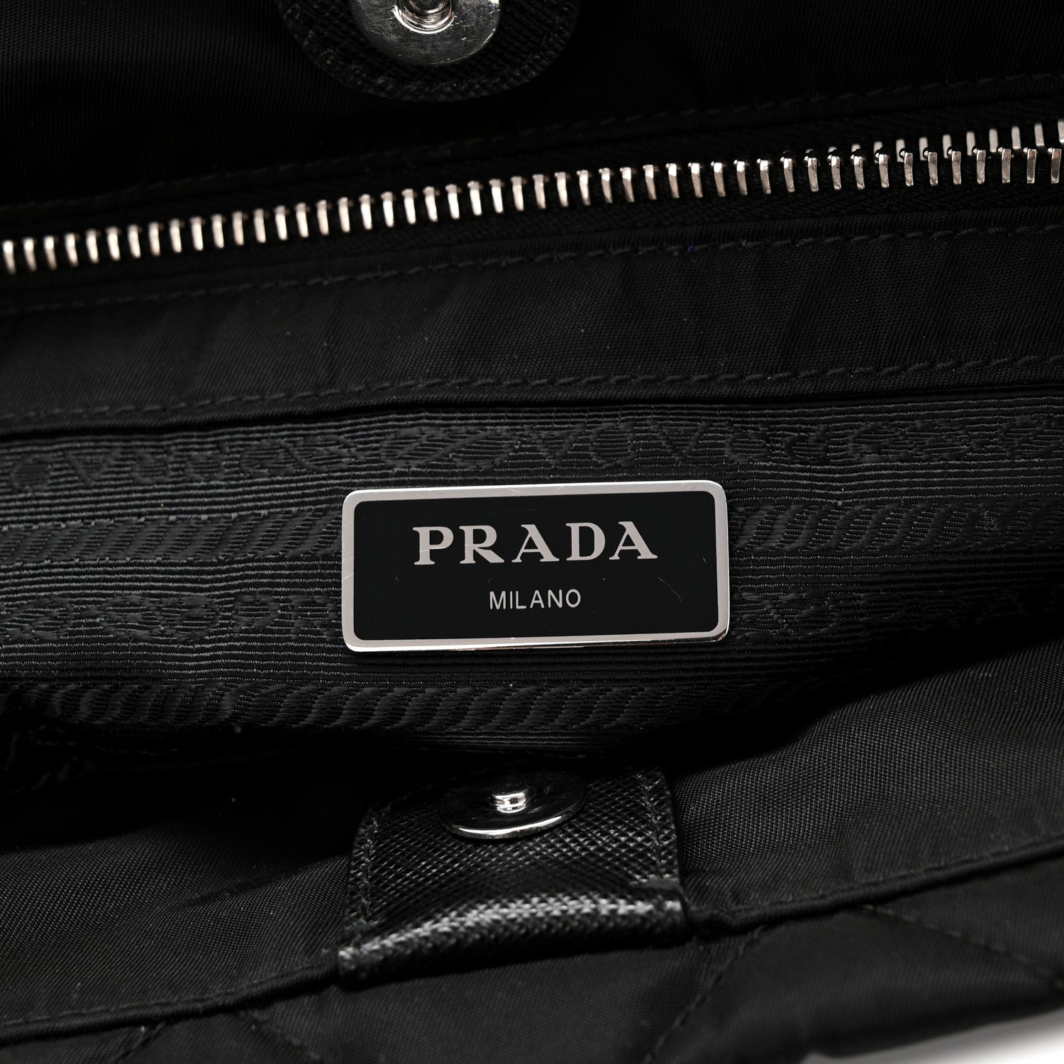 Prada Nylon Tessuto Impuntu Quilted Tote Black 6 of 10