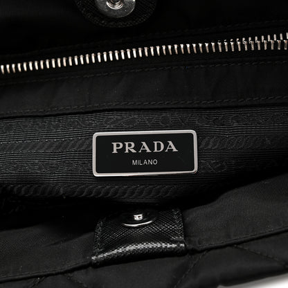 Prada Nylon Tessuto Impuntu Quilted Tote Black 6 of 10