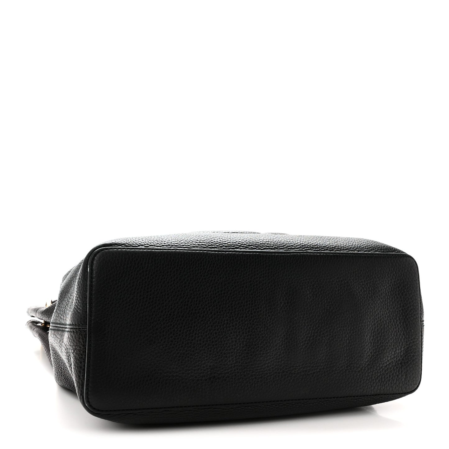 Pebbled Calfskin Large Soho Hobo Black Black