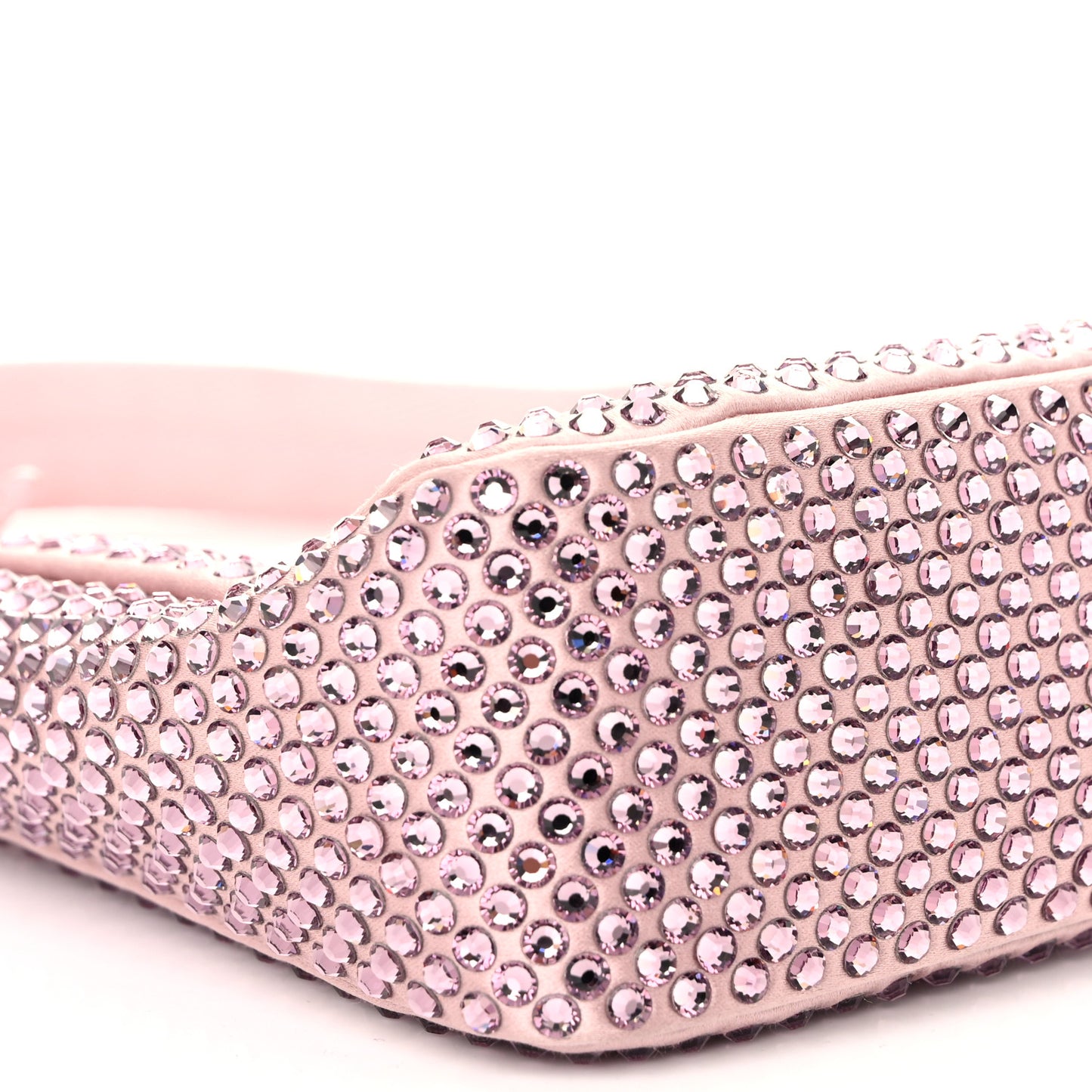 Satin Crystal Mini Re-Edition 2000 Bag Alabastro