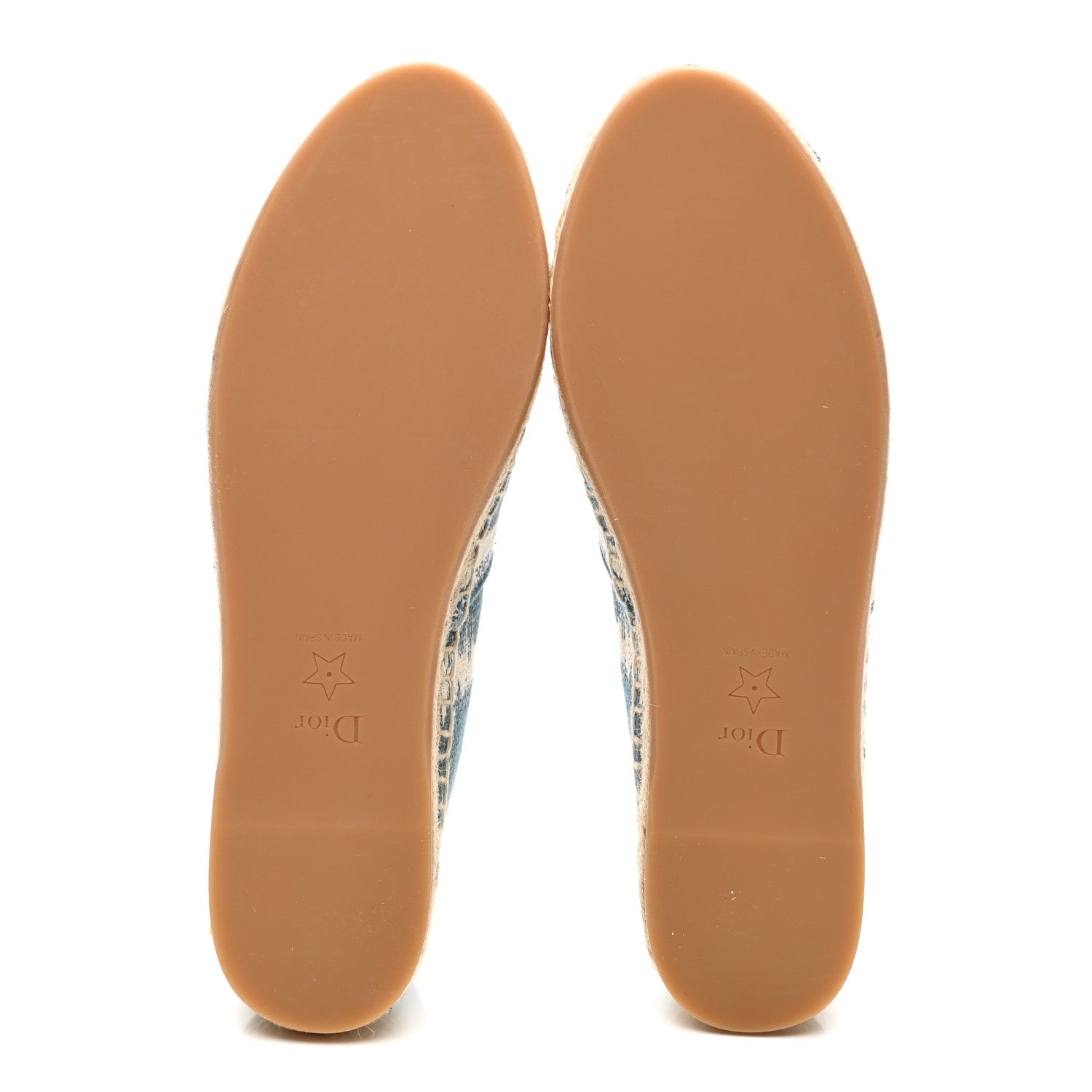Christian Dior Cotton D-Stripes Embroidered Granville 15mm Espadrilles 37.5 Deep Ocean 6 of 10