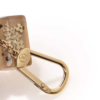 Louis Vuitton Resin Inclusion Speedy Bag Charm Key Chain Beige 3 of 4