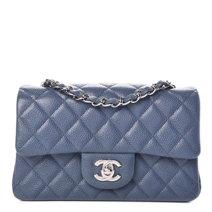 Chanel Caviar Quilted Mini Rectangular Flap Blue 1 of 10