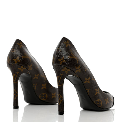 Louis Vuitton Monogram Cherie Pumps 38 Black 4 of 14
