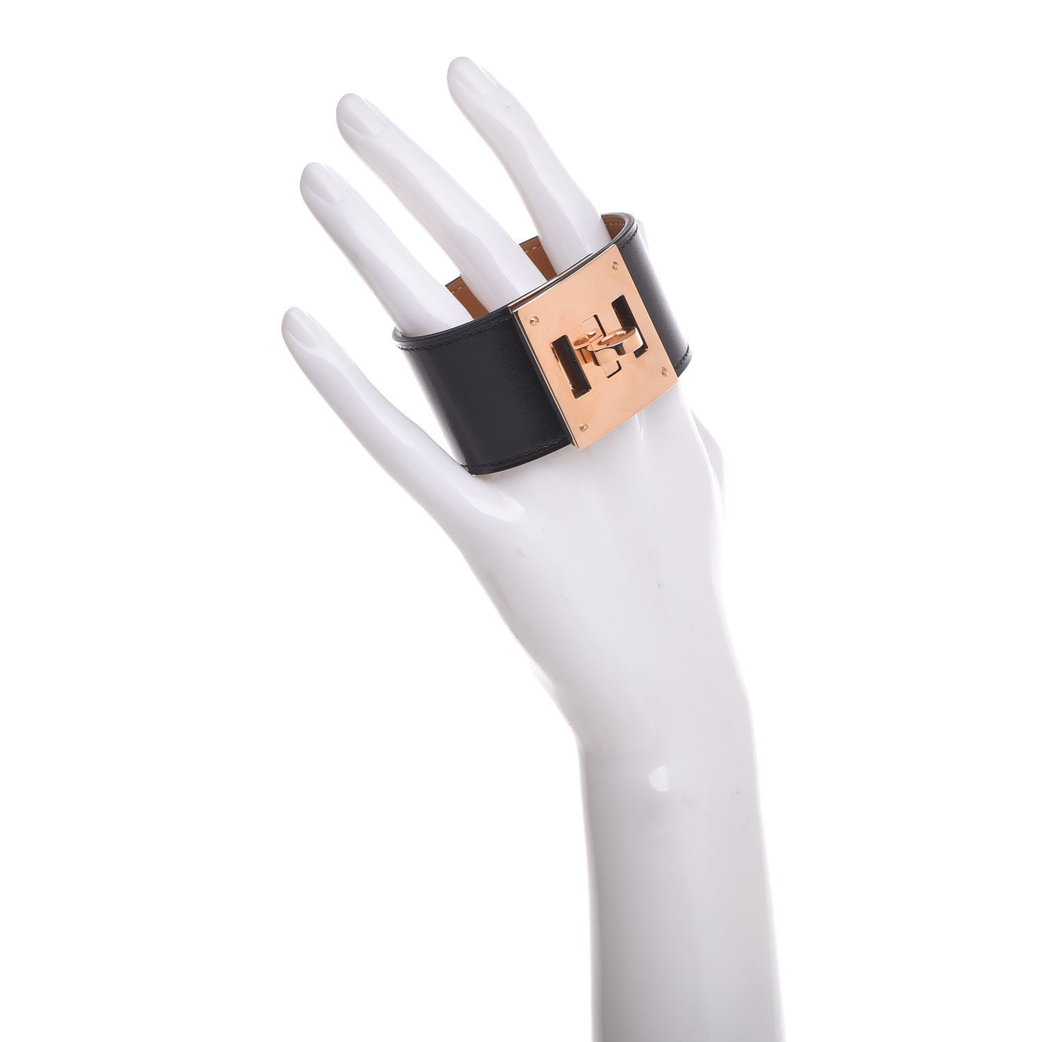 Hermes Box Kelly Dog Bracelet T3 Black 2 of 7