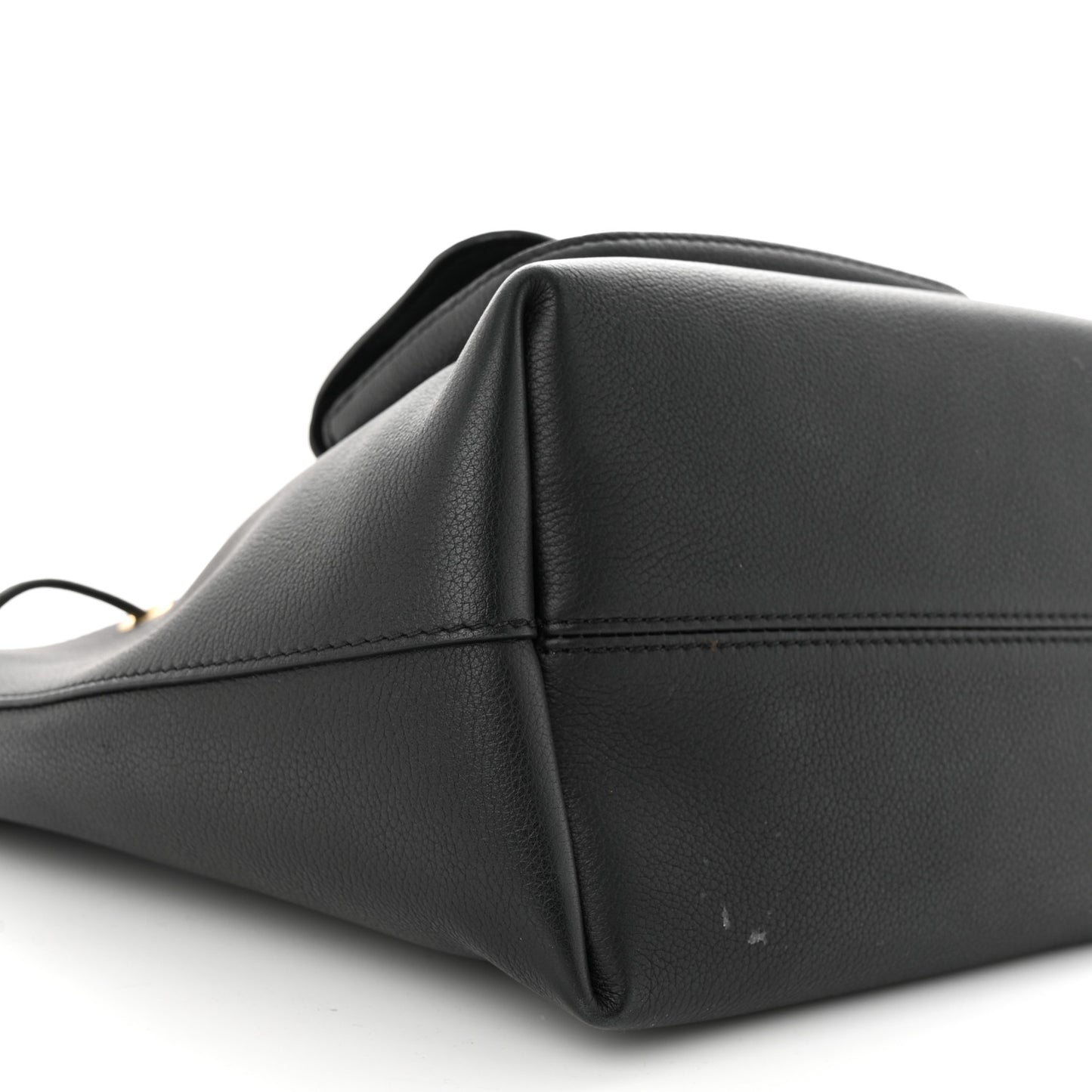 Calfskin Lockme Bucket MM Black