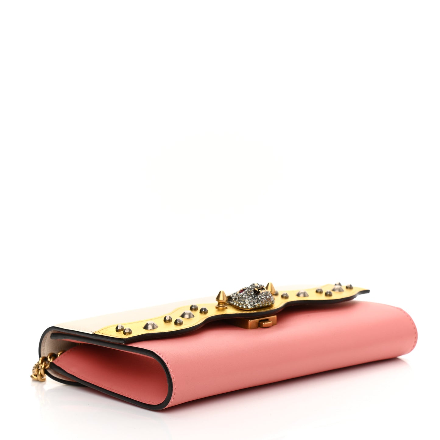 Calfskin Animalier Broadway Clutch Pink