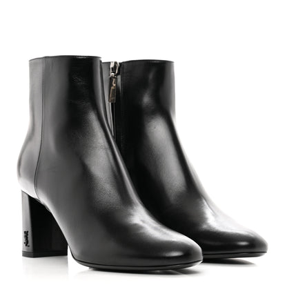 Saint Laurent Nappa Vendome Loulou Ankle Zip Boot 38.5 Black 3 of 8