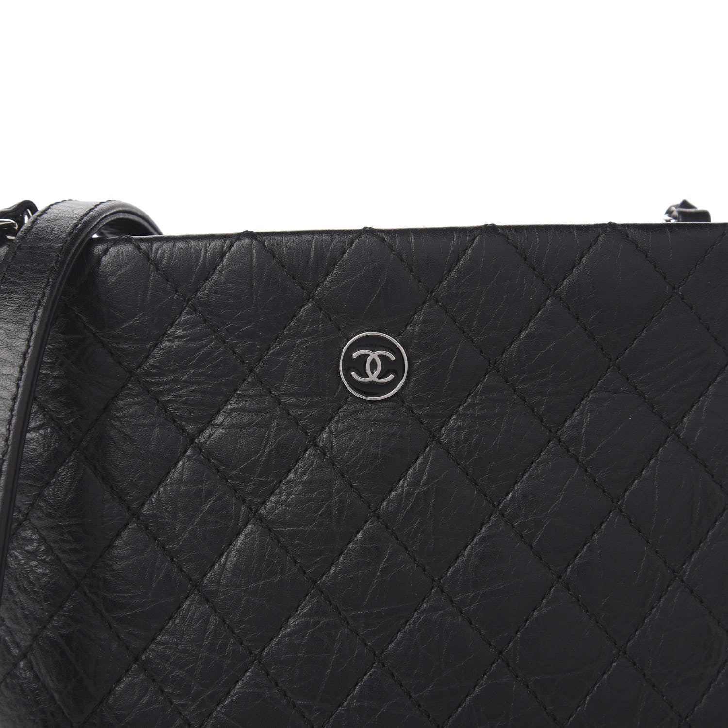 Chanel Calfskin Quilted Crossbody Bag Black 12 of 12