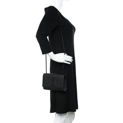Saint Laurent Grain De Poudre Small Monogram Monochrome Kate Satchel Black 2 of 10