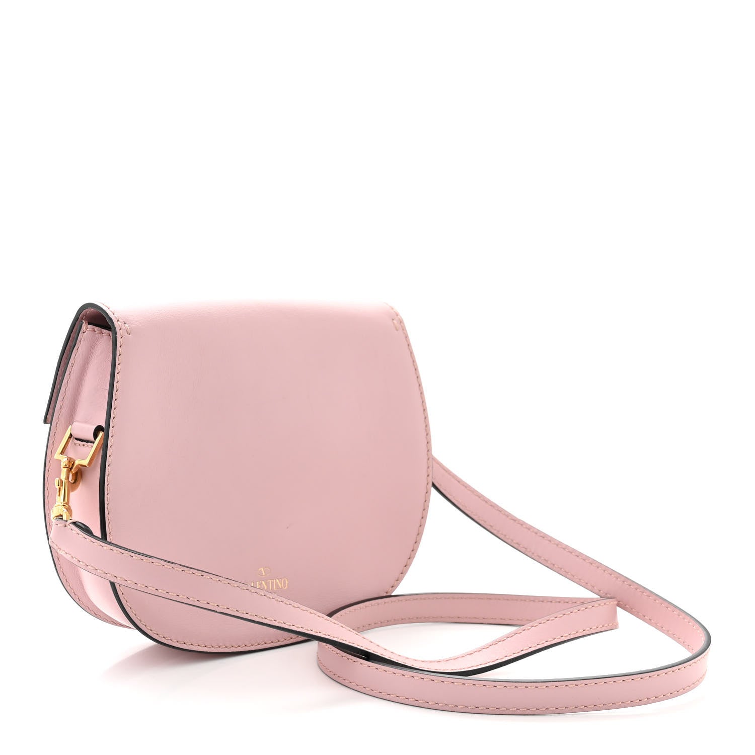 Valentino Garavani Calfskin Small My Rockstud Saddle Bag Rose Quartz 3 of 11