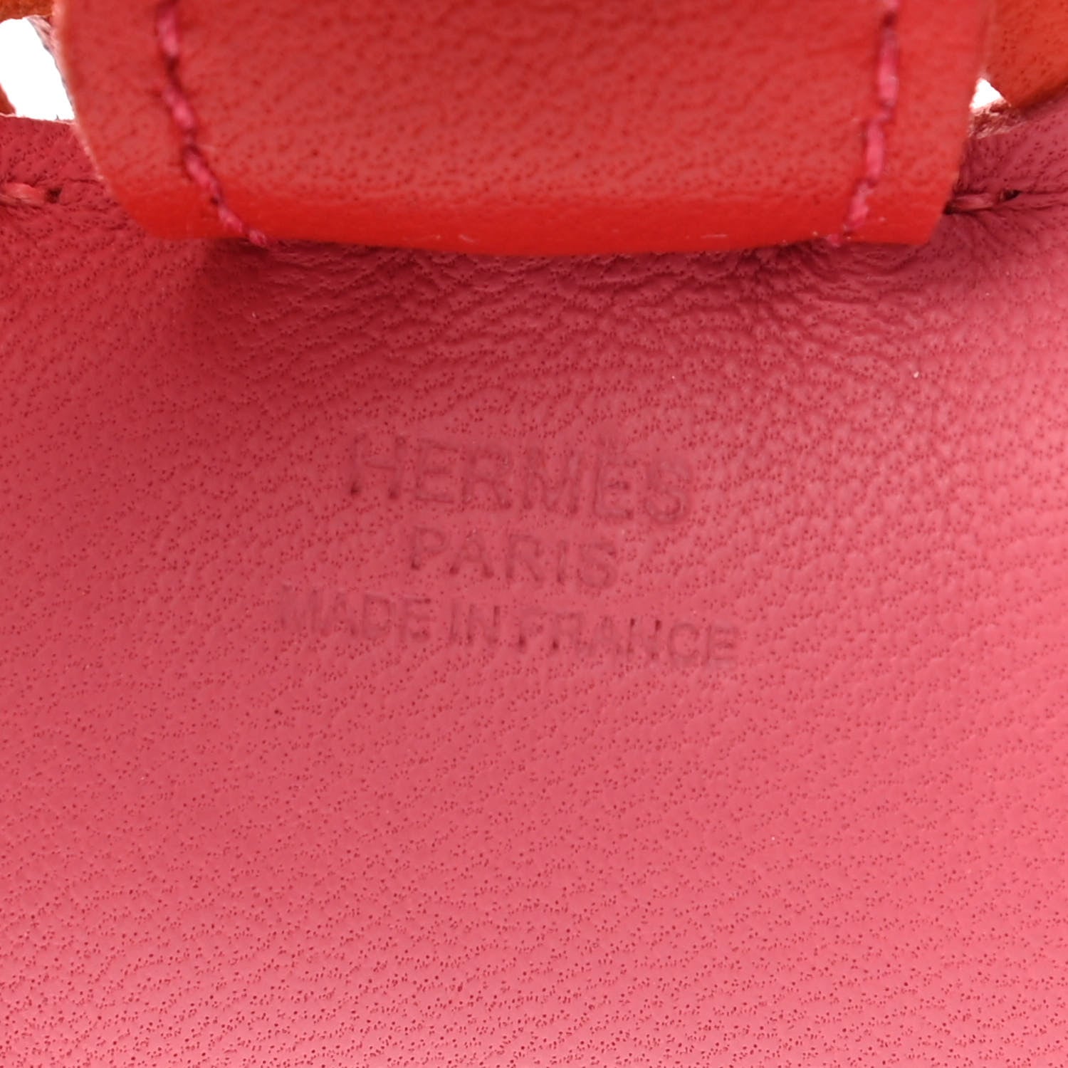 Hermes Milo Lambskin Grigri Rodeo Horse Bag Charm PM Rose Azalee Orange Poppy Rouge Indien 3 of 4