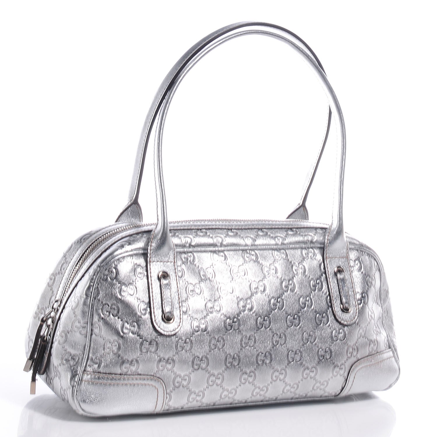 Gucci Guccissima Princy Satchel Silver 3 of 7