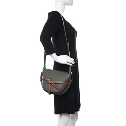 Loewe Calfskin Medium Gate Crossbody Bag Khaki Green 2 of 10