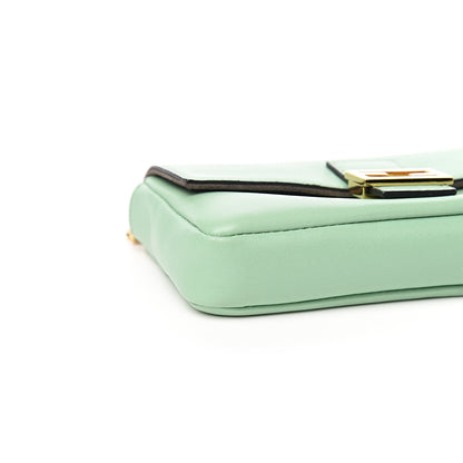 Fendi Shiny Nappa Micro Baguette Verde Acqua 6 of 8