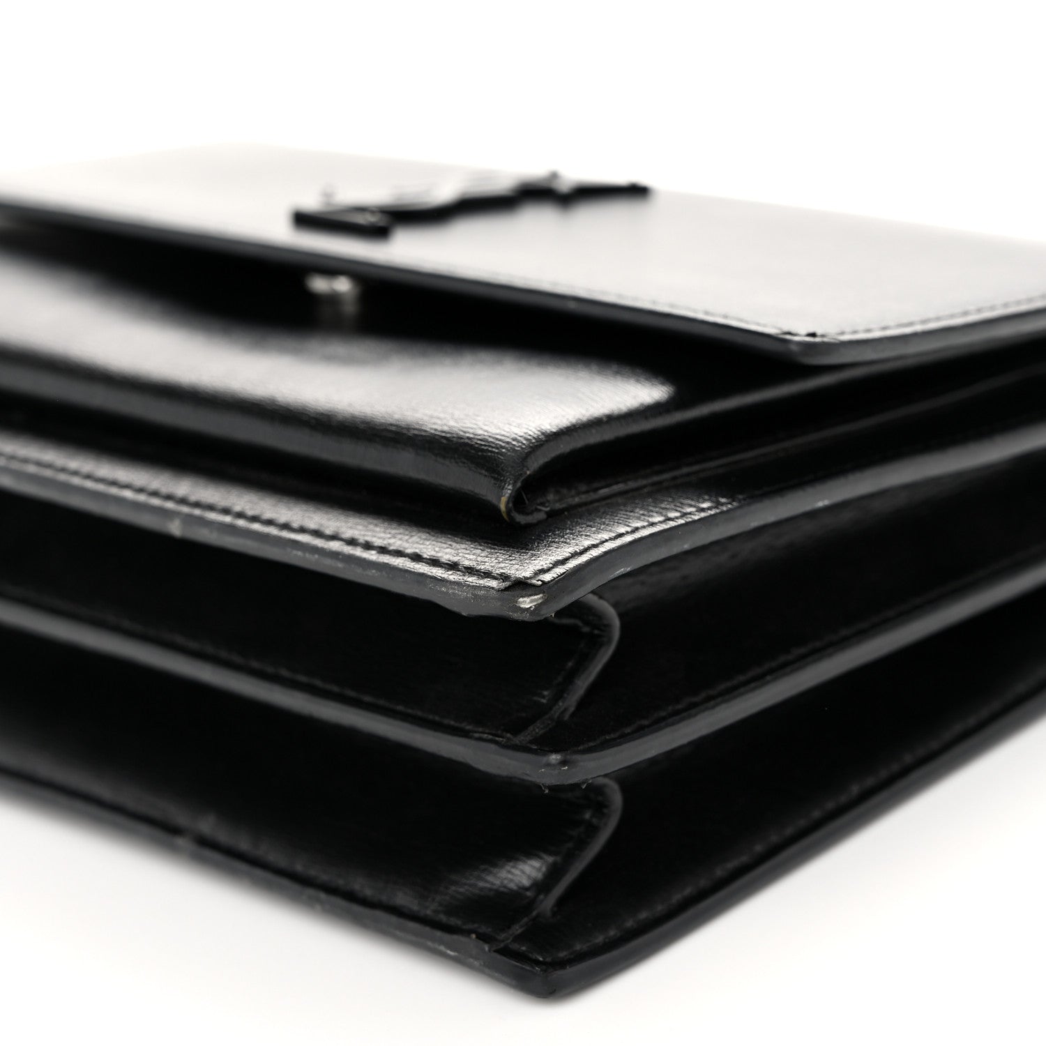 Saint Laurent Calfskin Medium Monogram Monochrome Sunset Black 9 of 9