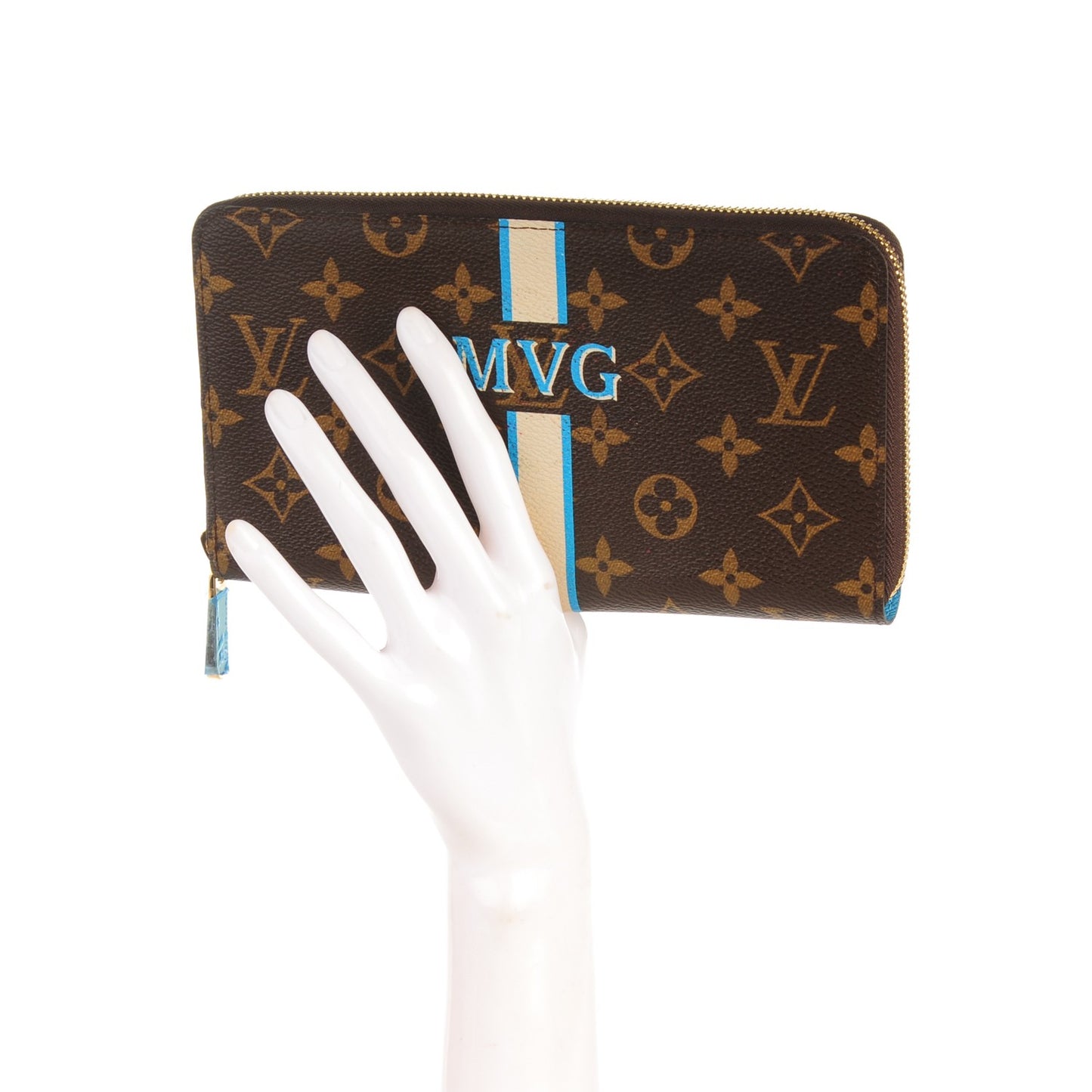 Monogram My LV Heritage Zippy Organizer Wallet Ivory Blue Clair