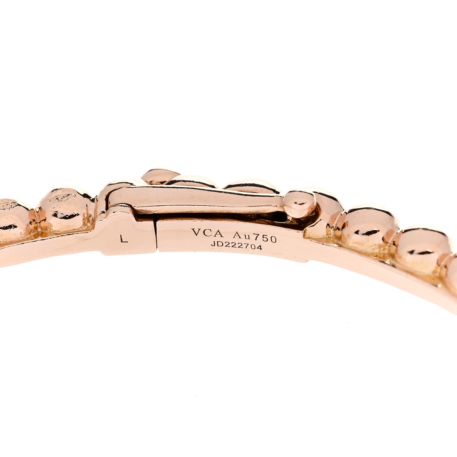 Van Cleef & Arpels 18K Rose Gold Perlee Pearls of Gold Bracelet L 3 of 4